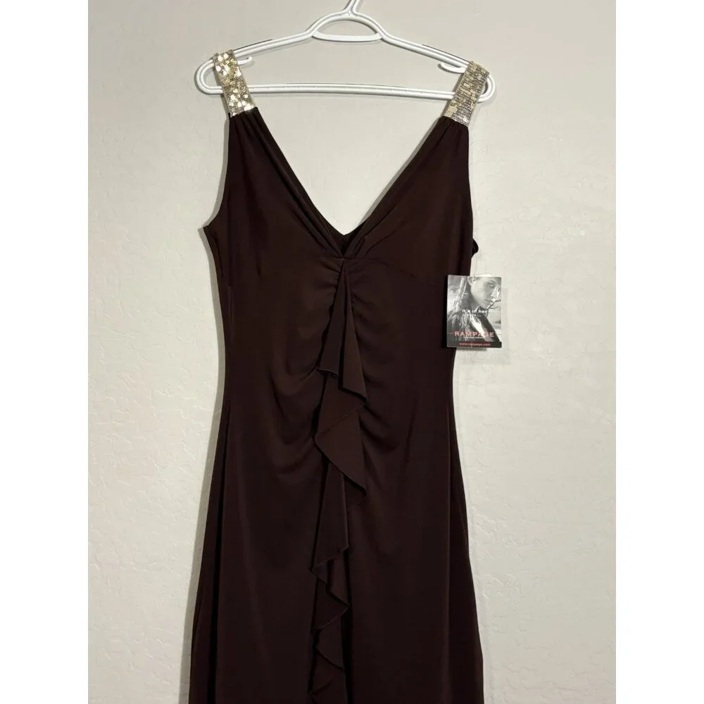 Rampage NWT Y2K Bodycon Coquette Bling‎ Strap Dress size Large Vintage 2000’s.